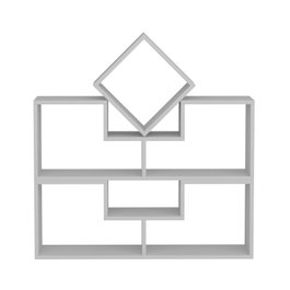 Hanah Home Estantería Blanca Moderna y Elegante - Ancho 105cm, Alto 76.4cm, Profundo 29.5cm